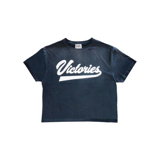 Athletic Logo Tee in Washed black